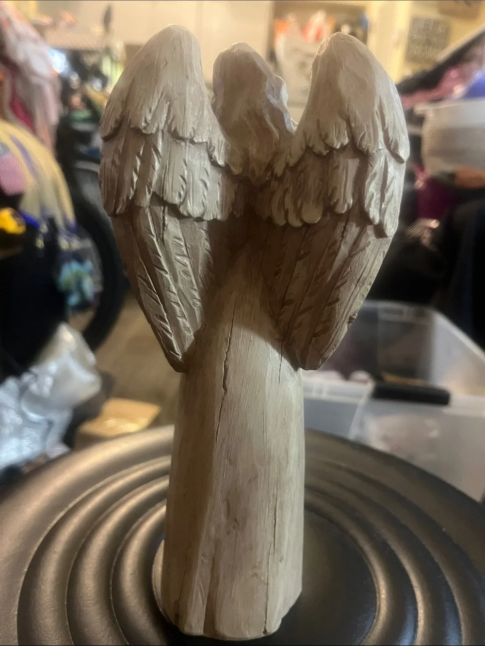 Loving Protection Angel Figurine - Cream Home Accent 9”tall Solid 393